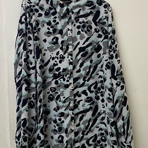 Christian Siriano Animal Print Blouse
